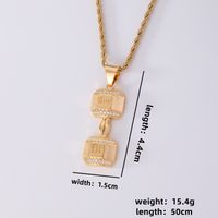 Hip-Hop Cool Style Bullet Gamepad Headset 304 Stainless Steel Copper Plating Inlay Zircon K Gold Plated Unisex Pendant Necklace sku image 2