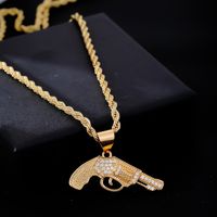 Hip-Hop Cool Style Bullet Gamepad Headset 304 Stainless Steel Copper Plating Inlay Zircon K Gold Plated Unisex Pendant Necklace main image 2