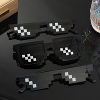 Exaggerated Funny Artistic Mosaic Pc Acrylic Resin Special-shaped Mirror Full Frame Clips Women's Sunglasses main image 11