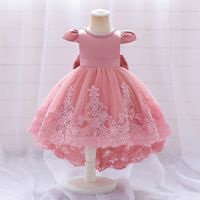 Elegant Princess Formal Flower Bowknot Polyester Girls Dresses sku image 15