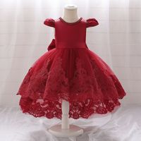 Elegant Prinzessin Formell Blume Schleife Polyester Mädchen Kleider sku image 21