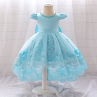 Elegant Prinzessin Formell Blume Schleife Polyester Mädchen Kleider sku image 6