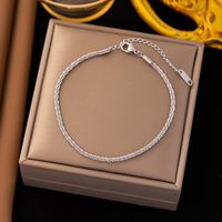 304 Stainless Steel 18K Gold Plated Simple Style Commute Plating Solid Color Necklace sku image 1