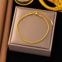 304 Stainless Steel 18K Gold Plated Simple Style Commute Plating Solid Color Necklace sku image 2