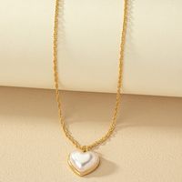 Original Design Retro Streetwear Heart Shape Alloy Plating Inlay Rhinestones Women's Pendant Necklace main image 2