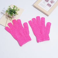 Simple Style Solid Color Nylon Bath Gloves sku image 7