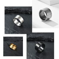 Casual Vintage Style Rock Geometric Titanium Steel Plating Unisex Rings main image 2