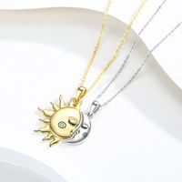 Simple Style Sun Copper Gold Plated Pendant Necklace In Bulk main image 1