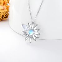 Simple Style Sun Copper Gold Plated Pendant Necklace In Bulk sku image 1