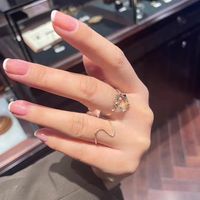 Simple Style Solid Color Sterling Silver Plating Gold Plated Rings main image 5