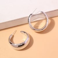 1 Pair Cute Simple Style C Shape Plastic Ear Studs main image 4