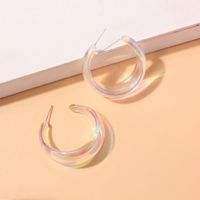 1 Pair Cute Simple Style C Shape Plastic Ear Studs main image 3