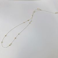 Simple Style Solid Color Porcelain Sterling Silver Beaded Plating Necklace main image 4