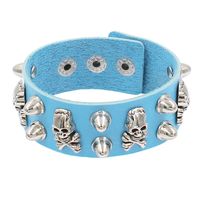 Punk Star Skull Ccb Pu Leather Wholesale Wristband sku image 5