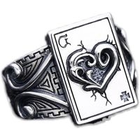 Chinoiserie Card Heart Shape Zircon Alloy Wholesale Open Rings sku image 4