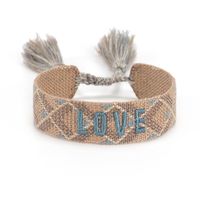 Casual Letter Heart Shape Flower Polyester Wholesale Drawstring Bracelets sku image 5