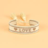 Casual Letter Heart Shape Flower Polyester Wholesale Drawstring Bracelets sku image 109