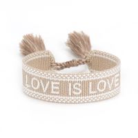 Casual Letter Heart Shape Flower Polyester Wholesale Drawstring Bracelets sku image 26