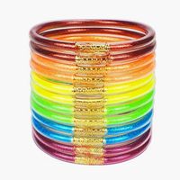 Simple Style Solid Color Silica Gel Handmade Unisex Buddhist Bangle main image 3