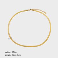 304 Stainless Steel Simple Style Streetwear Solid Color Necklace sku image 3