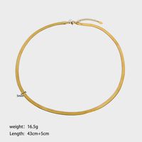 304 Stainless Steel Simple Style Streetwear Solid Color Necklace sku image 6