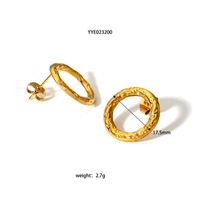304 Stainless Steel 18K Gold Plated Retro Modern Style Geometric Bracelets Earrings Necklace sku image 2