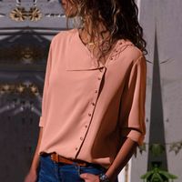 Women's Blouse Long Sleeve Blouses Casual Vintage Style Solid Color main image 5