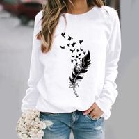 Women's Hoodie Long Sleeve Hoodies & Sweatshirts Printing Casual Feather Bird main image 1