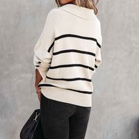 Women's Sweater Long Sleeve Sweaters & Cardigans Casual Stripe main image 2