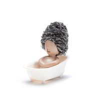 Cute Bathtub Solid Color Abs Dish Scrubber Holder main image 2