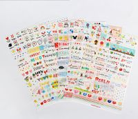 Korean Multi-style Cute Cartoon Creative Transparent Diary Mobile Phone Decorative Stickers sku image 11