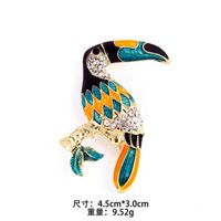 Cute Cock Bird Alloy Inlay Rhinestones Women's Brooches sku image 16