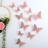 Casual Vacation Solid Color Butterfly Paper Wall Sticker sku image 11