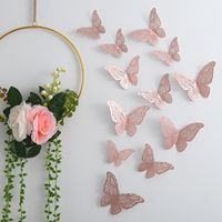 Casual Vacation Solid Color Butterfly Paper Wall Sticker sku image 8