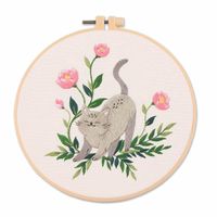 New Arrival Embroidery Material Kit Cat Pattern Cross Stitch sku image 3