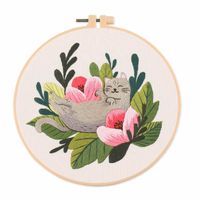 New Arrival Embroidery Material Kit Cat Pattern Cross Stitch sku image 1