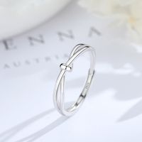 Simple Style Round Sterling Silver Open Rings sku image 2