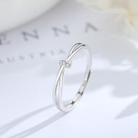 Simple Style Round Sterling Silver Open Rings sku image 1