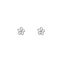 1 Pair Simple Style Flower Plating Sterling Silver Ear Studs main image 3
