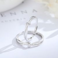 Simple Style Round Sterling Silver Open Rings main image 3