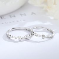 Simple Style Round Sterling Silver Open Rings main image 2