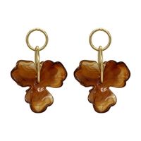 1 Pair Simple Style Flower Patchwork Alloy Drop Earrings main image 3