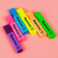 La Meilleure Vente De Six Couleurs A Incliné Des Stylos De Marqueur De Couleur D'astuce main image 3