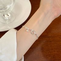 Simple Style Solid Color Sterling Silver Plating Gold Plated Bracelets main image 3