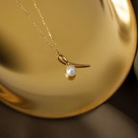 Simple Style Solid Color Sterling Silver Patchwork Plating 14k Gold Plated Pendant Necklace main image 5