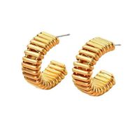 1 Pair Simple Style Irregular Solid Color Plating Copper 14k Gold Plated White Gold Plated Ear Studs sku image 6