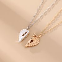 Simple Style Heart Shape Alloy Plating Gold Plated Couple Pendant Necklace main image 4