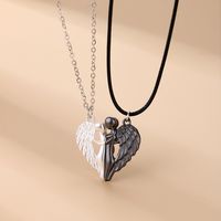 Simple Style Heart Shape Alloy Plating Gold Plated Couple Pendant Necklace sku image 2