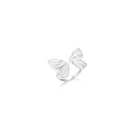 Style Japonais Papillon Argent Sterling Placage Plaqué Or Anneau Ouvert main image 4