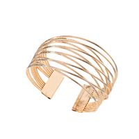 Simple Style Solid Color Gold Plated Alloy Wholesale Bangle main image 4